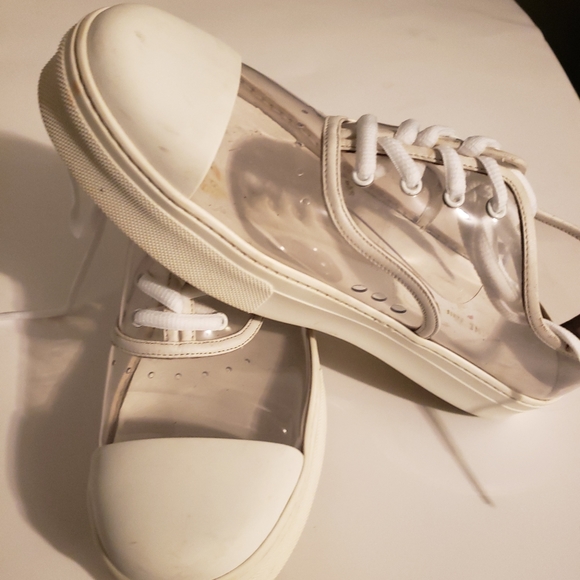 Celine Paris Leather Cap Toe Clear Sneaker - Picture 3 of 7